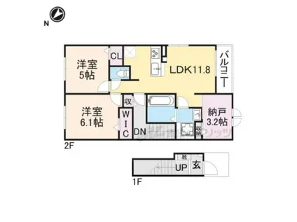 コート・ヴィレッジ(2LDK/2階)の間取り写真