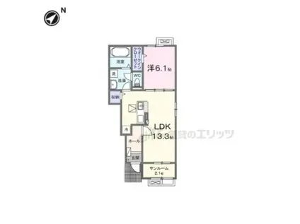 キング・ヒルズ(2LDK/2階)の間取り写真