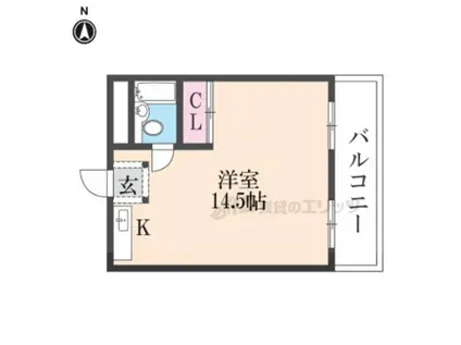 J-QUEEN西大物(ワンルーム/3階)の間取り写真