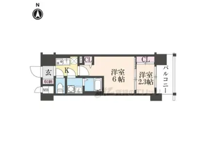 ソルテラス京都西院 STATION SIDE(2K/4階)の間取り写真