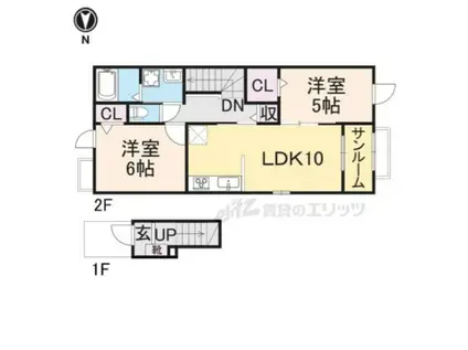 シーサイド I.O(2LDK/1階)の間取り写真