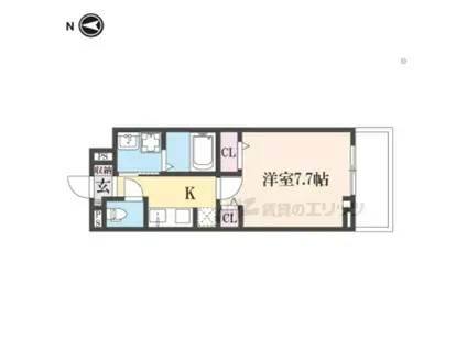 アビィ ロード(1K/3階)の間取り写真