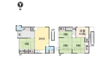 京福嵐山本線 帷子ノ辻駅 徒歩5分 2階建 築50年(5LDK)の間取り写真