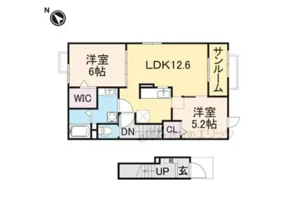 ドメーヌ・M(2LDK/1階)の間取り写真