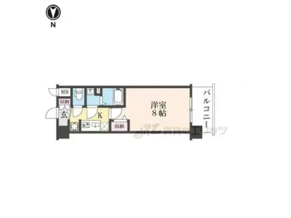 ソルテラス京都JUJO薫(1K/6階)の間取り写真