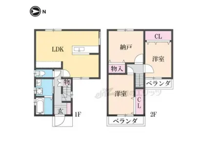 阪急電鉄嵐山線 松尾大社駅 徒歩6分 2階建 築5年(3LDK)の間取り写真