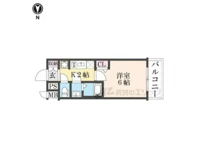 プレサンス十条凛華(1K/2階)の間取り写真