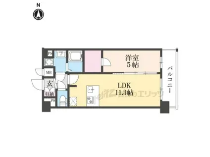 プレサンス十条凛華(1LDK/5階)の間取り写真