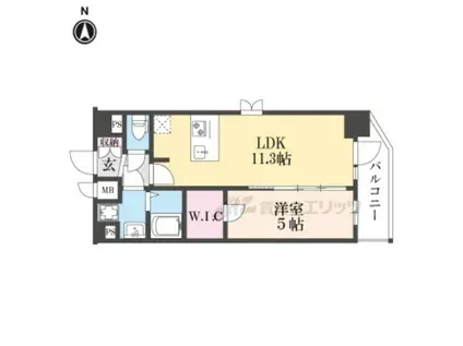 プレサンス十条凛華(1LDK/6階)の間取り写真