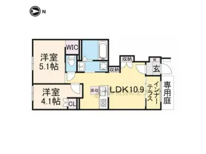 ADORE(2LDK/1階)の間取り写真