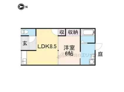 阪急電鉄京都線 東向日駅 徒歩10分 1階建 築58年(1LDK)の間取り写真