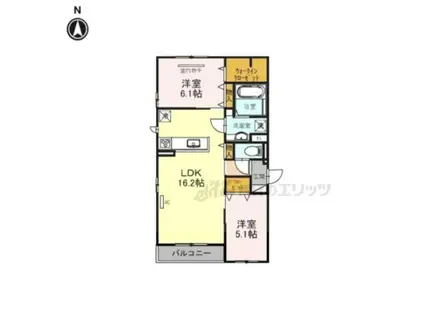 メゾン塚口(2LDK/1階)の間取り写真