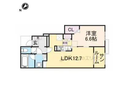 フォレ フォート(1LDK/2階)の間取り写真