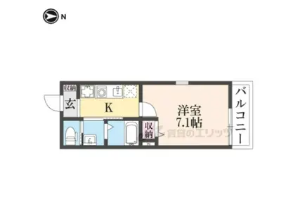 HKK728(1K/3階)の間取り写真