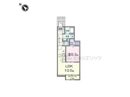 DK エステート 守山(1LDK/1階)の間取り写真