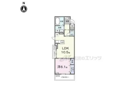ガレーナ(1LDK/2階)の間取り写真