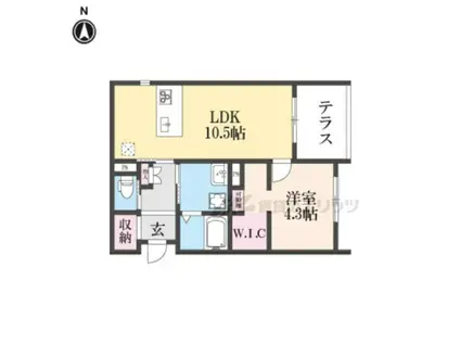 FORESTMAISON堀川御池(1LDK/1階)の間取り写真