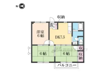 ヴィラコート香芝(3DK/2階)の間取り写真