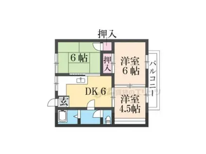 コーポGEN(3DK/2階)の間取り写真