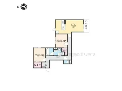 D-ROOM枚方市上之町PJ(2LDK/2階)の間取り写真