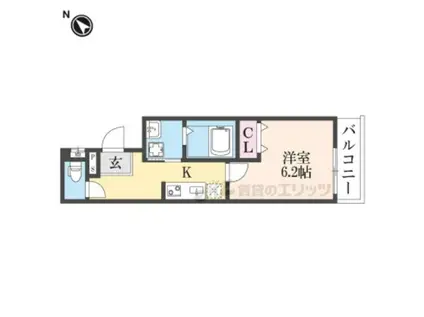 フジパレス中央長田番館(1K/3階)の間取り写真