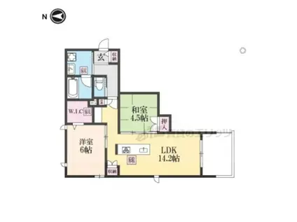 SORAIRO HILLS 空彩ヒルズ(2LDK/2階)の間取り写真