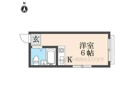 シャルマンシティ(ワンルーム/1階)の間取り写真