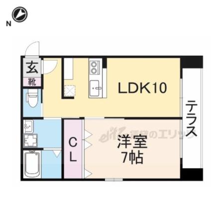 メゾン・ド・メグ長光寺(1LDK/1階)の間取り写真