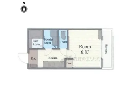 RITA椥辻(1K/1階)の間取り写真