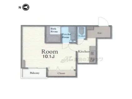 RITA椥辻(1K/2階)の間取り写真