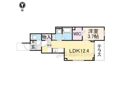 ラ・リッシュ(1LDK/1階)の間取り写真