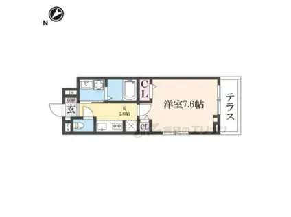 オーサム ヴィレッジ 京都桂(1K/3階)の間取り写真