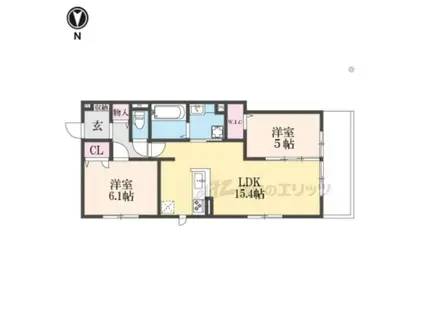 D-ROOM西院小米(2LDK/3階)の間取り写真