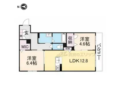 シャーメゾン ハーモニー(2LDK/1階)の間取り写真