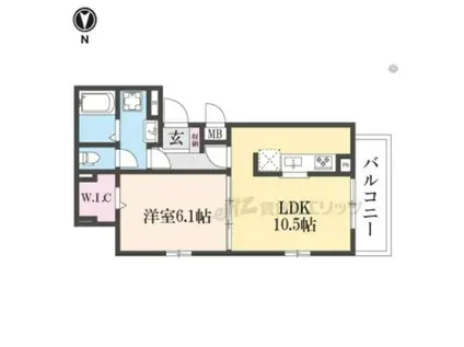 パークガーデン(1LDK/2階)の間取り写真