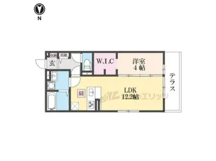 D-ROOM平井B棟(1LDK/1階)の間取り写真