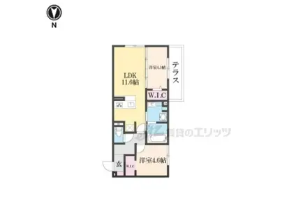 D-ROOM平井C棟(2LDK/1階)の間取り写真