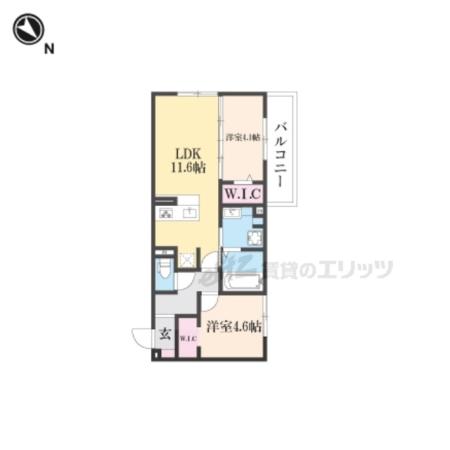 D-ROOM平井C棟(2LDK/2階)の間取り写真