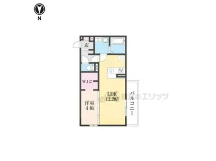 D-ROOM平井C棟(1LDK/2階)の間取り写真