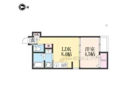 LEGGRO牧野(1LDK/2階)の間取り写真