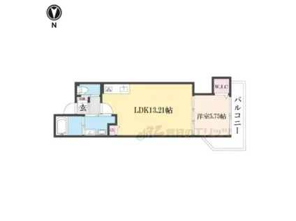 BRIGHENCE御陵南ウエスト(1LDK/3階)の間取り写真