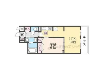 ノルド フィウーメ(1LDK/1階)の間取り写真