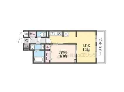 ノルド フィウーメ(1LDK/3階)の間取り写真