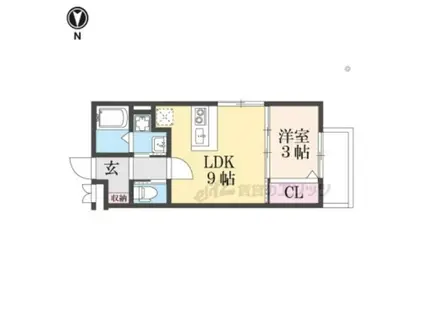 CHOU CHOU MAKINOSAKA(1LDK/1階)の間取り写真