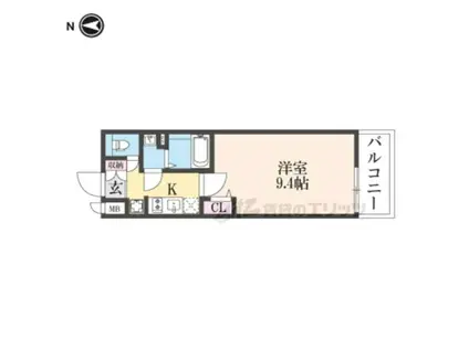 セオリー京都オーラ(1K/5階)の間取り写真