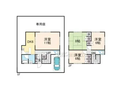 近鉄大阪線 榛原駅 徒歩37分 2階建 築45年(4DK)の間取り写真