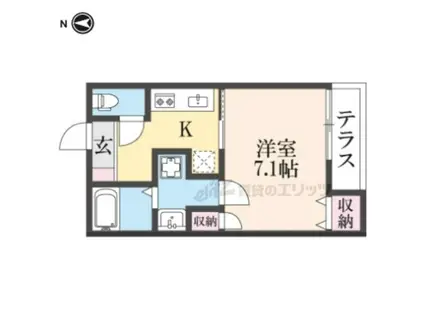 グレース石山(1K/1階)の間取り写真