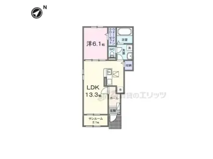 ラフテル(1LDK/1階)の間取り写真