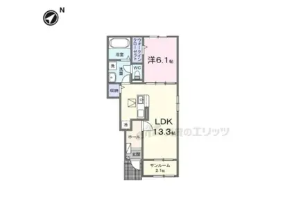 ラフテル(1LDK/1階)の間取り写真