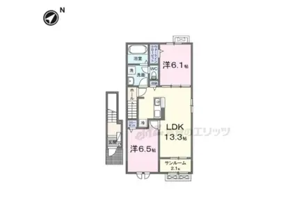 ラフテル(2LDK/2階)の間取り写真